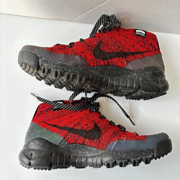 Nike Flyknit Trainer Chukka Trainer Sneakers Women's Size 6 805093-603 Red - Picture 3 of 11